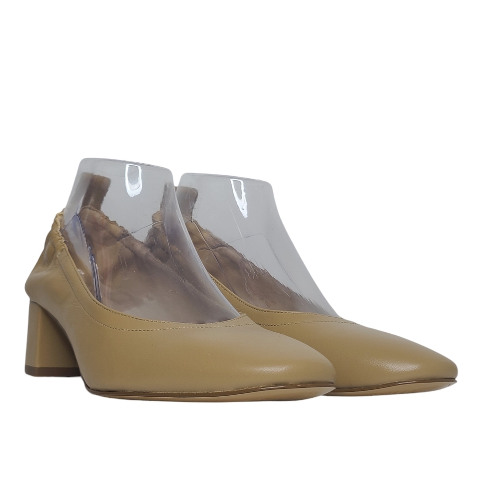 Everlane The Italian Leather Day Heel Taupe HL-BAL Size 8.5 NWOB